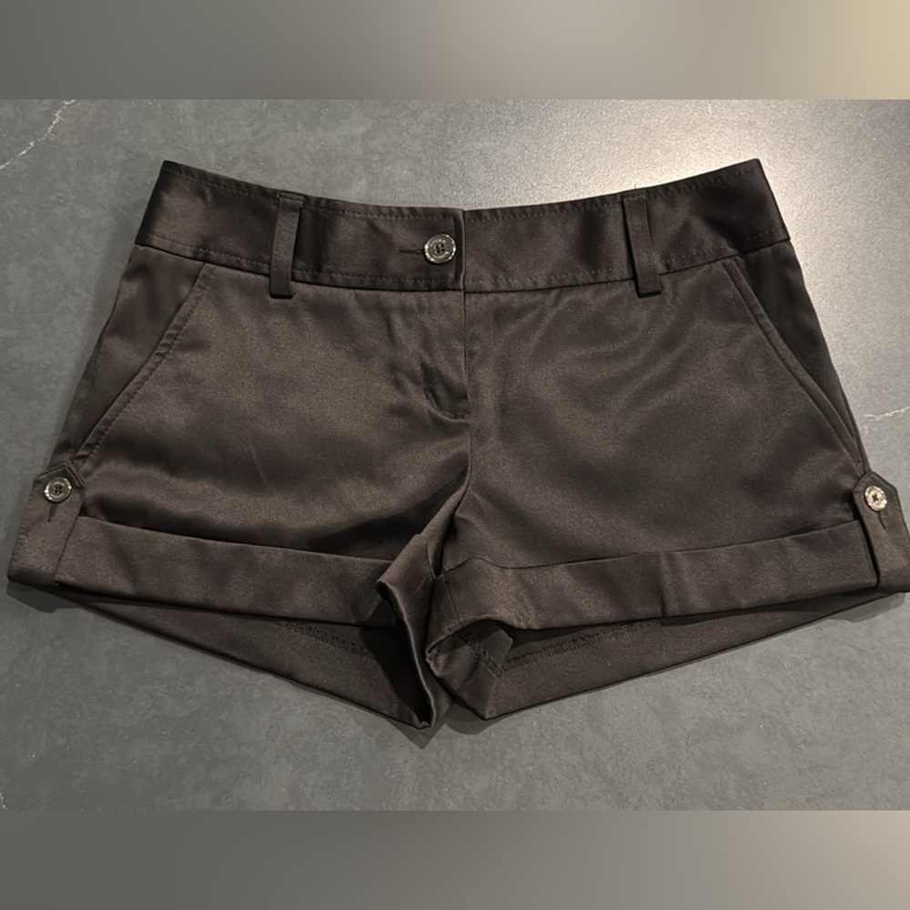 Express Women's Black Flat Front Shorts